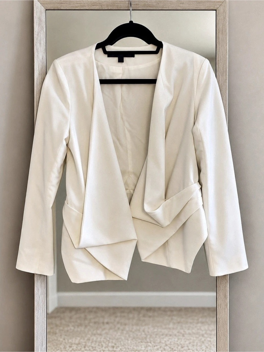White Draped Blazer Like New